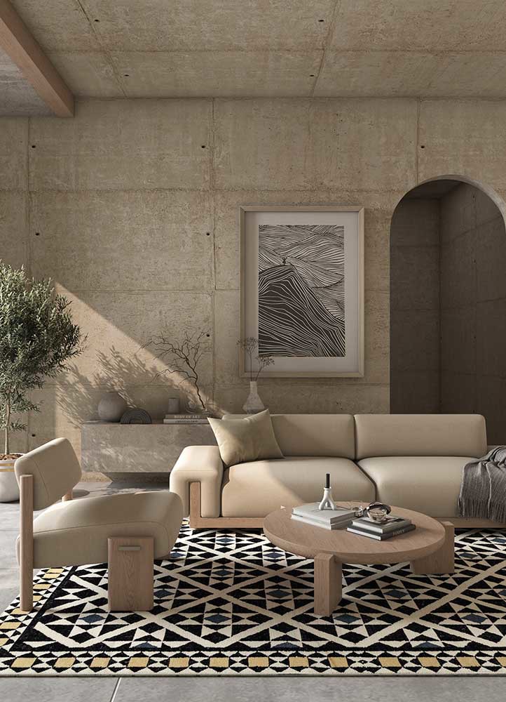 alhambra grey and black wool flat weaves Rug - R&D/info