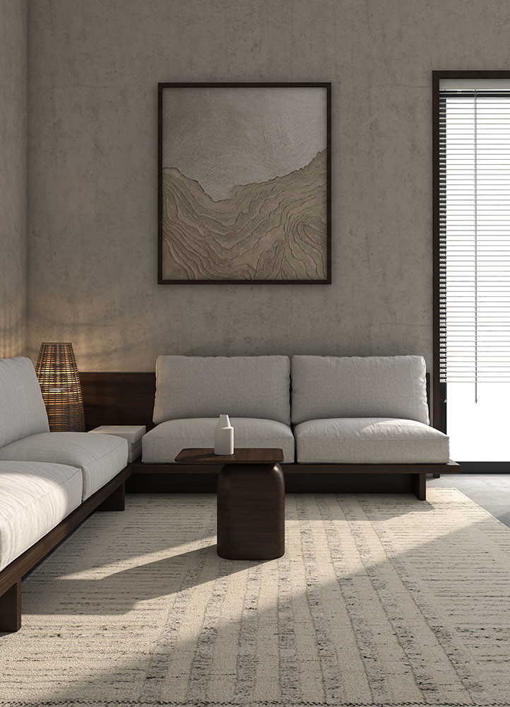 abrash ivory wool flat weaves Rug - R&D/info