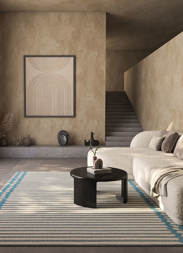 alhambra blue wool flat weaves Rug - R&D/info