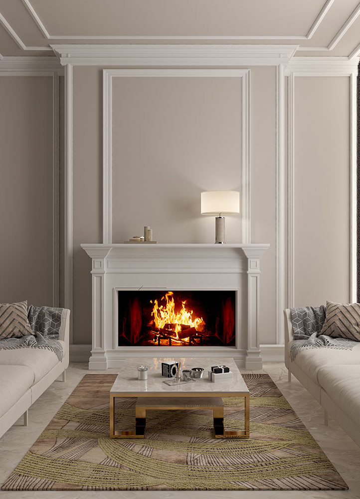 azalea beige and brown bamboo silk hand knotted Rug - R&D/info azalea beige and brown bamboo silk hand knotted Rug - R&D/info