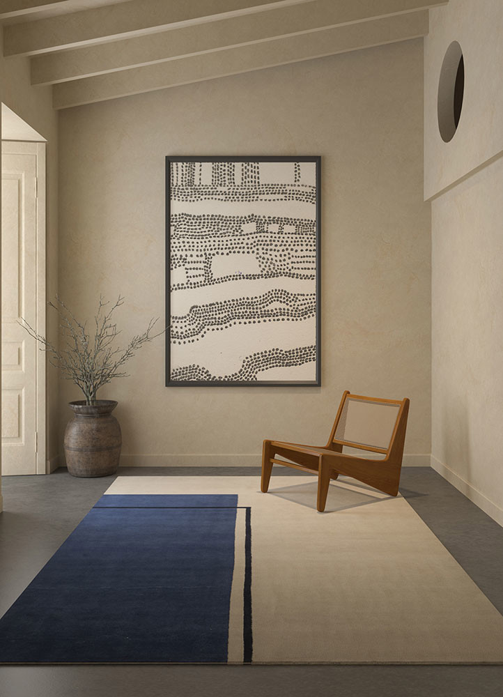 sthir ivory wool hand knotted Rug - R&D/info