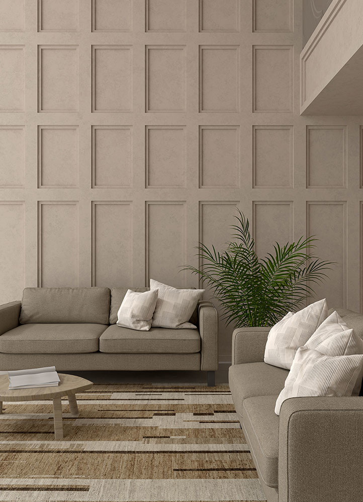 blythe beige and brown wool hand knotted Rug - R&D/info