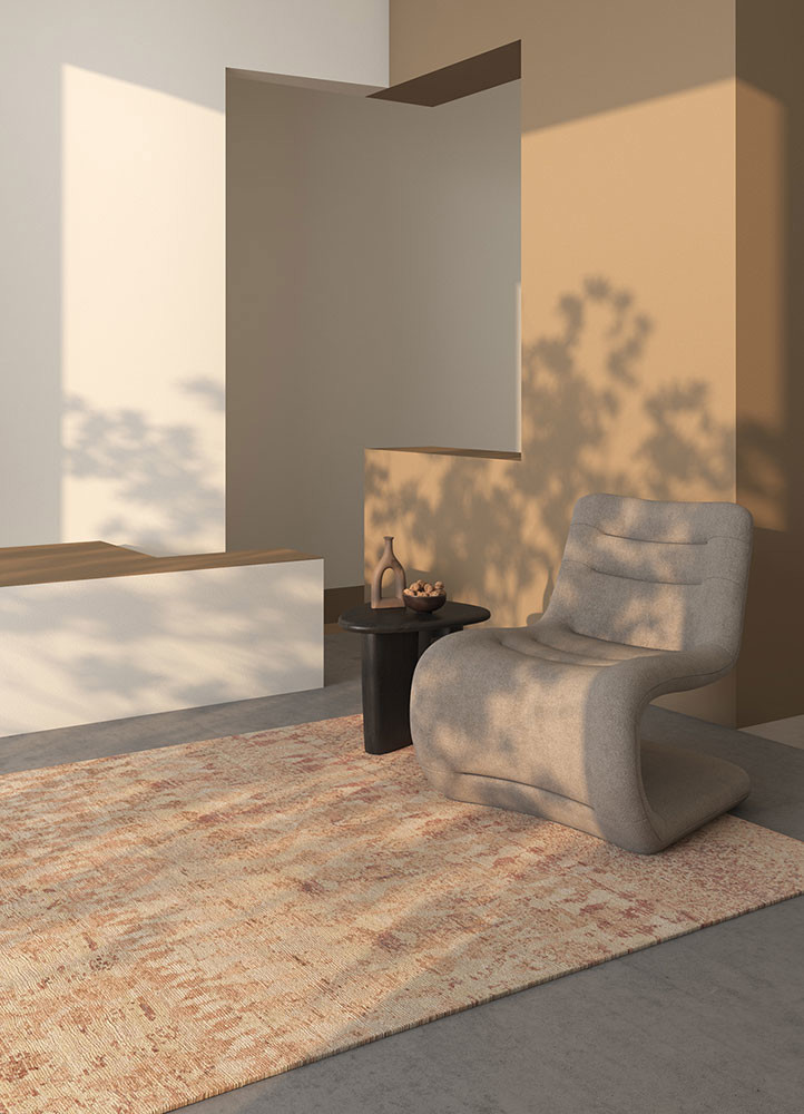 thyme red and orange wool hand knotted Rug - R&D/info