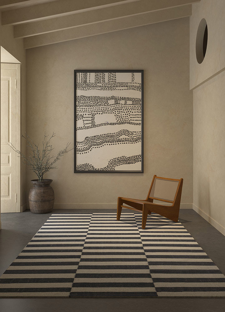 indusbar ivory wool flat weaves Rug - R&D/info