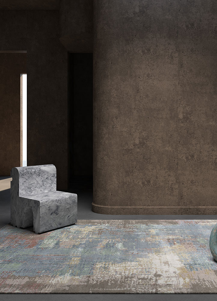 project error by kavi beige and brown wool and bamboo silk hand knotted Rug - R&D/info project error by kavi beige and brown wool and bamboo silk hand knotted Rug - R&D/info