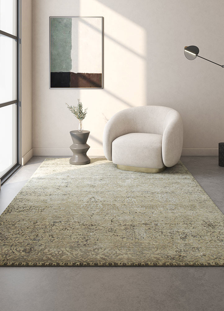 chaos theory by kavi beige and brown wool and bamboo silk hand knotted Rug - R&D/info chaos theory by kavi beige and brown wool and bamboo silk hand knotted Rug - R&D/info