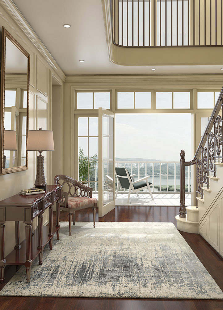 chaos theory by kavi grey and black wool and bamboo silk hand knotted Rug - R&D/info chaos theory by kavi grey and black wool and bamboo silk hand knotted Rug - R&D/info