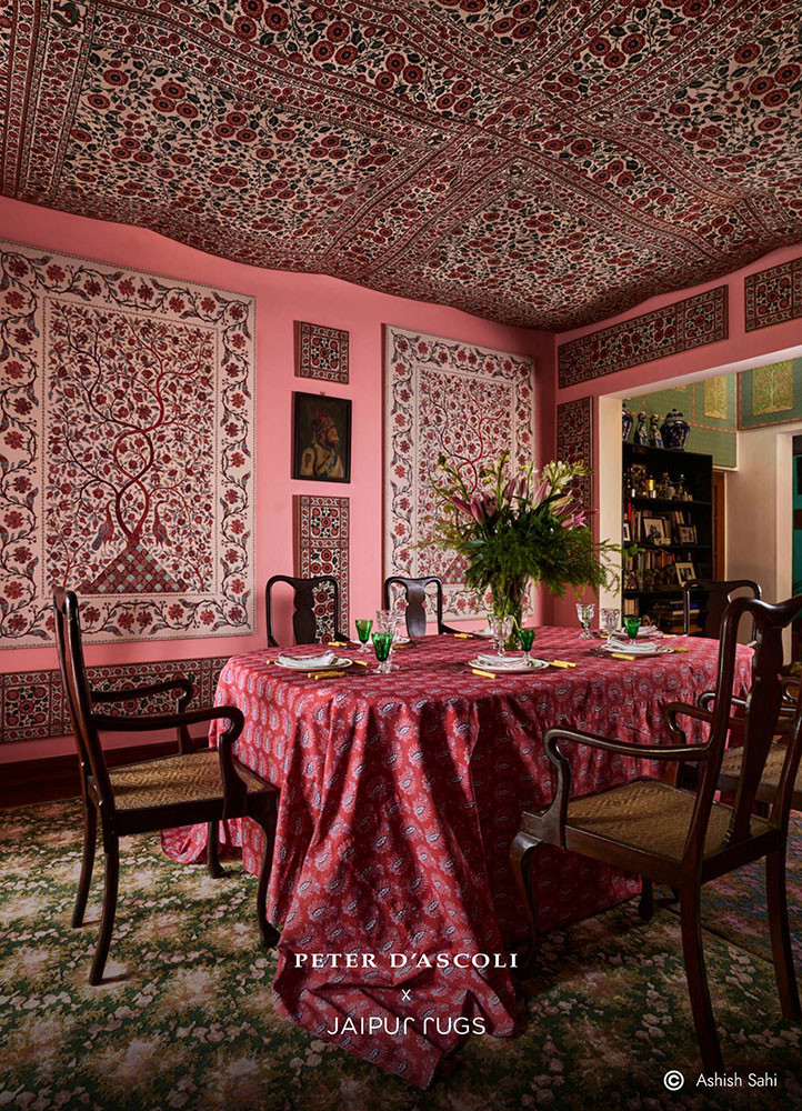 gilded age green wool and bamboo silk hand knotted Rug - R&D/info