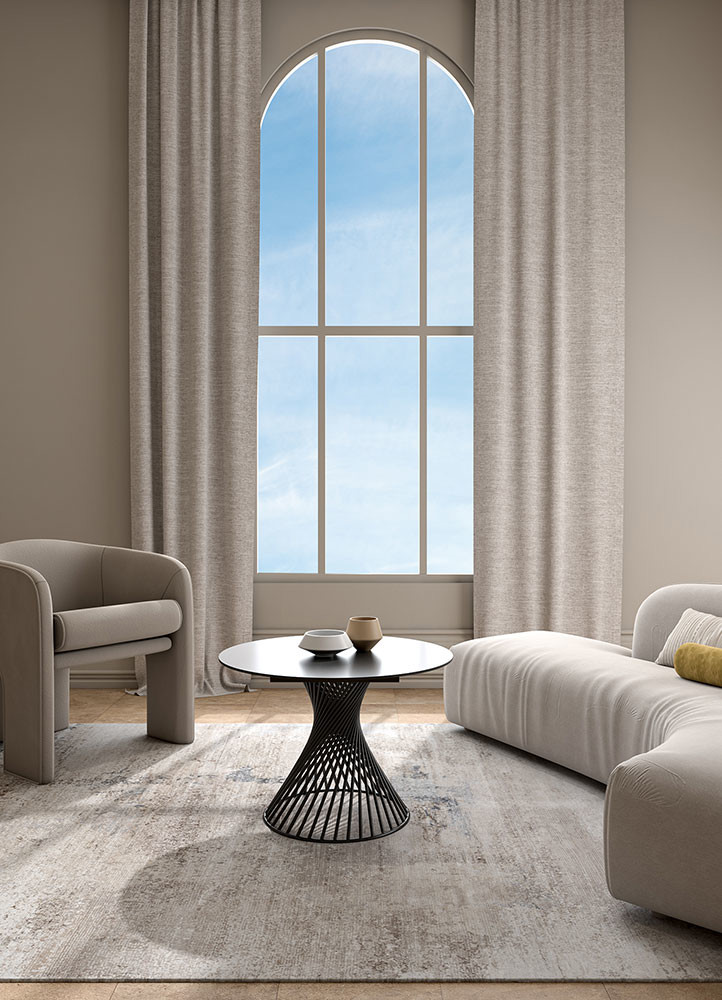 afterglow by kavi ivory wool and bamboo silk hand knotted Rug - R&D/info