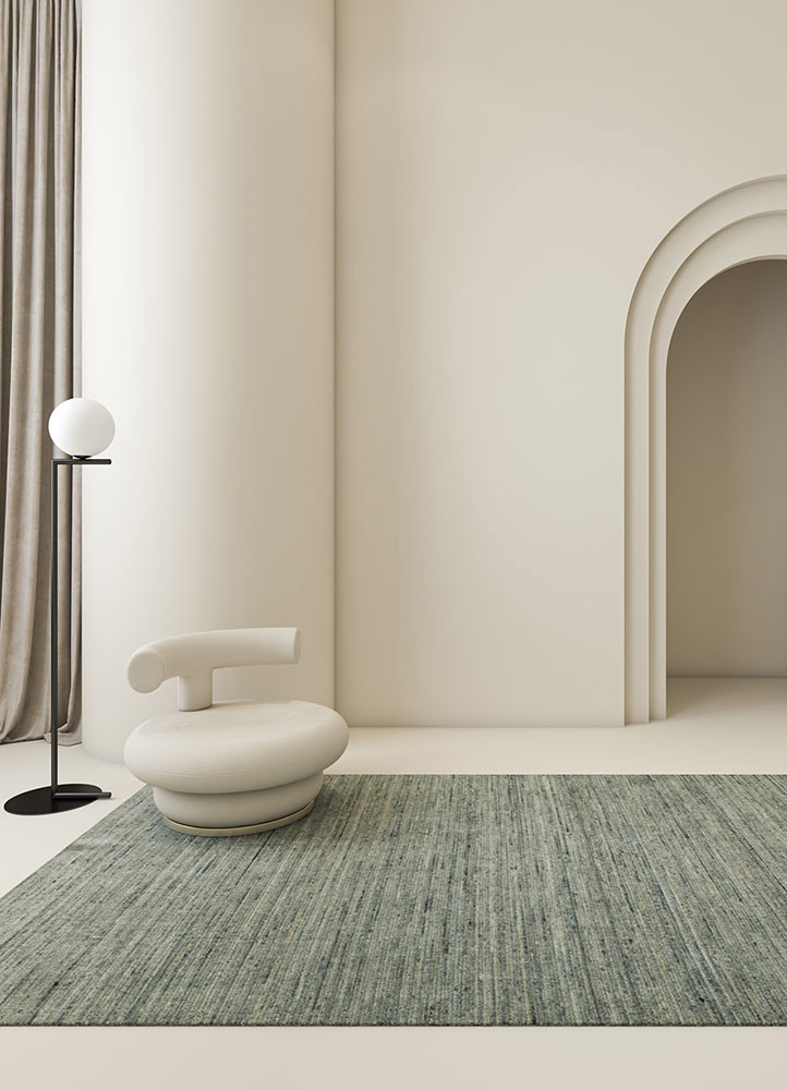 saga blue wool and viscose hand loom Rug - R&D/info saga blue wool and viscose hand loom Rug - R&D/info