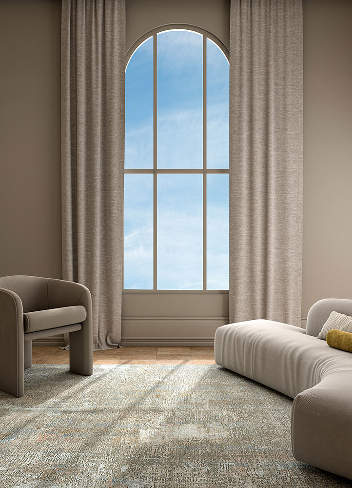 uvenuti grey and black wool and bamboo silk hand knotted Rug - R&D/info