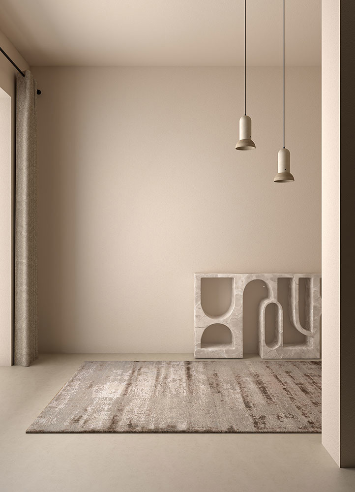 uvenuti ivory wool and bamboo silk hand knotted Rug - R&D/info