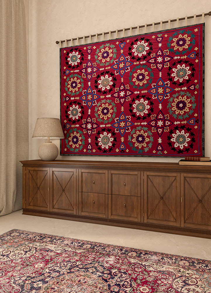 jean red and orange cotton hand loom Home Textile - R&D/info