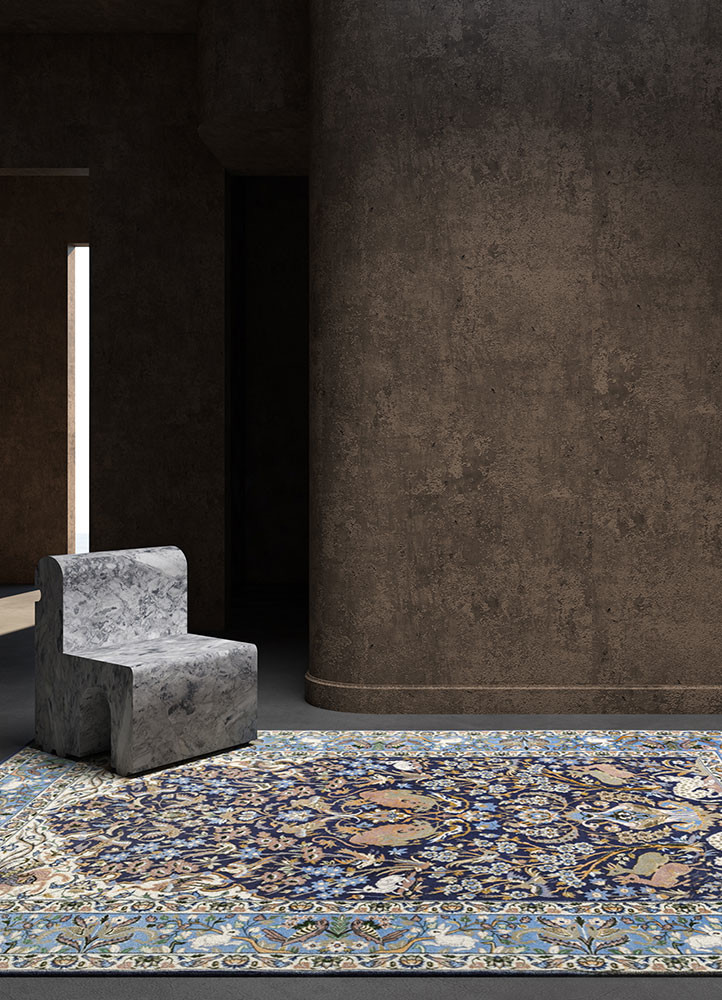 aalam blue wool hand knotted Rug - R&D/info aalam blue wool hand knotted Rug - R&D/info
