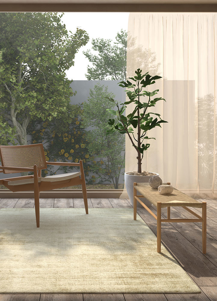 basis beige and brown viscose hand loom Rug - R&D/info