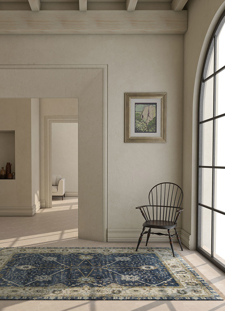savana blue wool hand knotted Rug - R&D/info