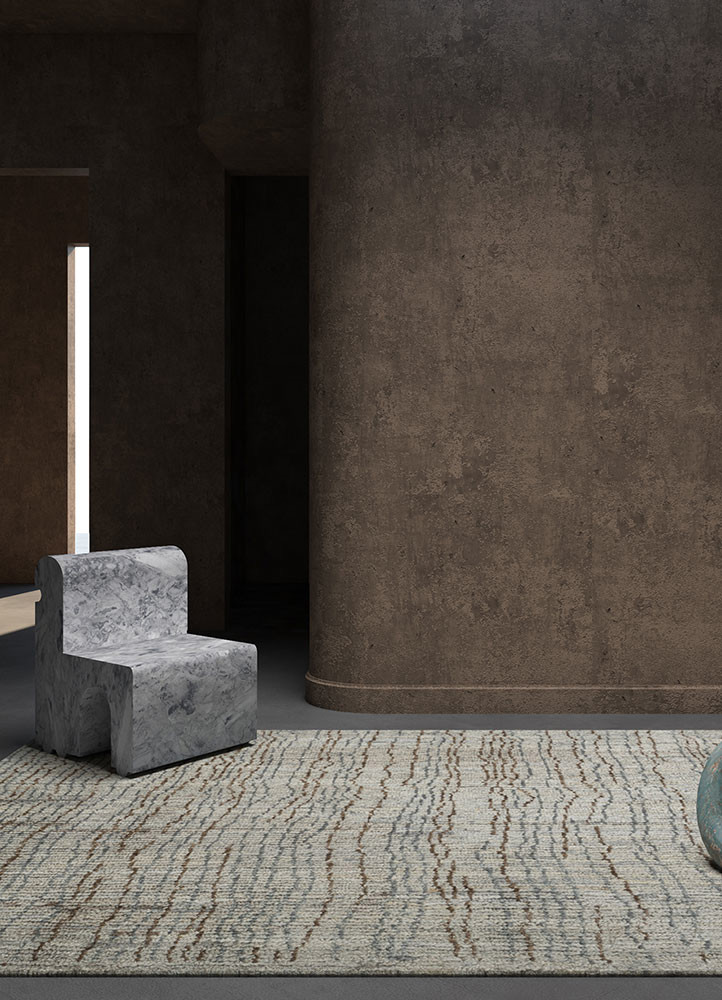 manifest blue afghan wool hand knotted Rug - R&D/info