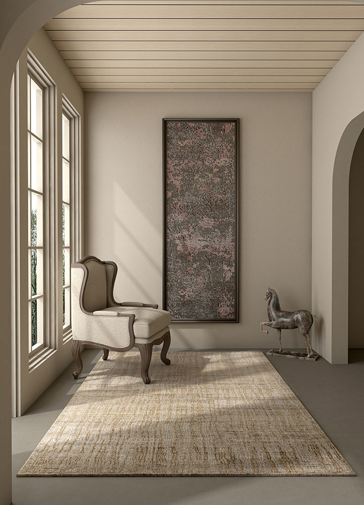 manifest beige and brown afghan wool hand knotted Rug - R&D/info