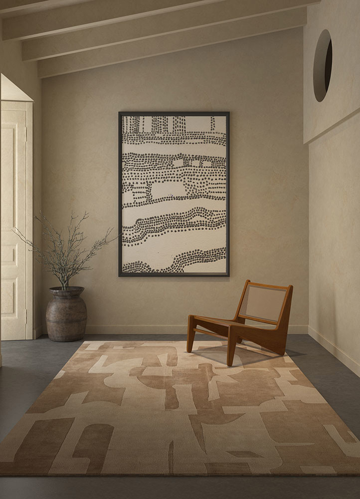 white noise ivory wool and viscose hand tufted Rug - R&D/info white noise ivory wool and viscose hand tufted Rug - R&D/info