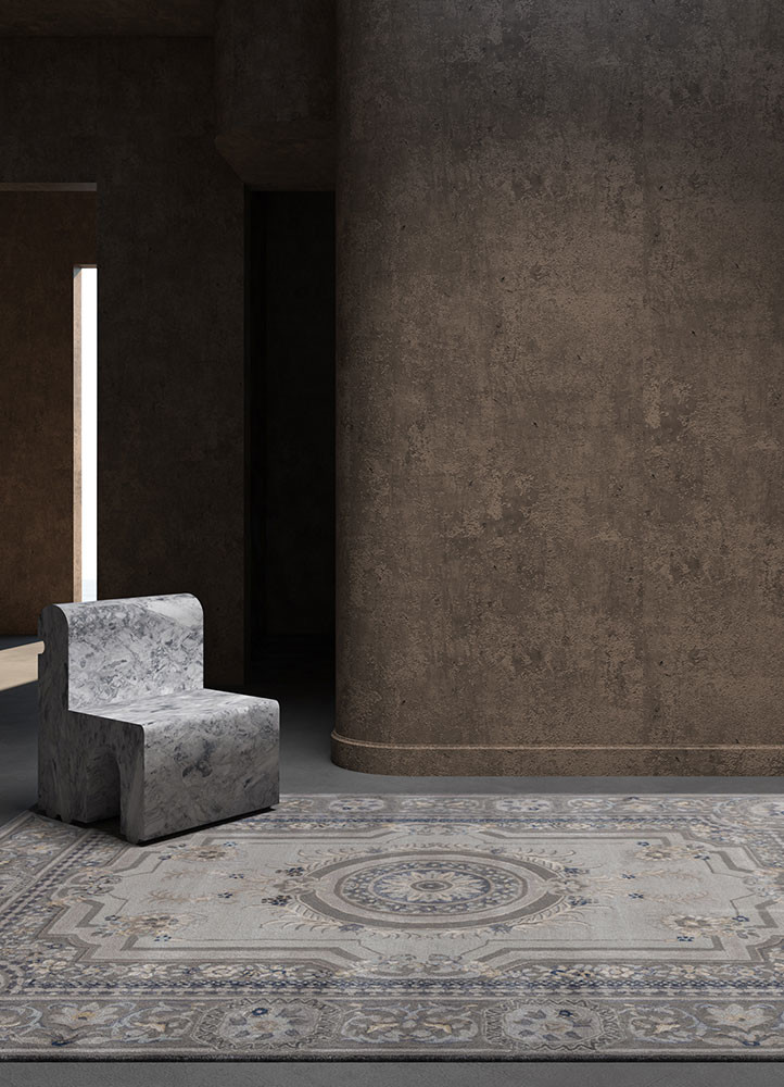 kora grey and black wool and viscose hand tufted Rug - R&D/info