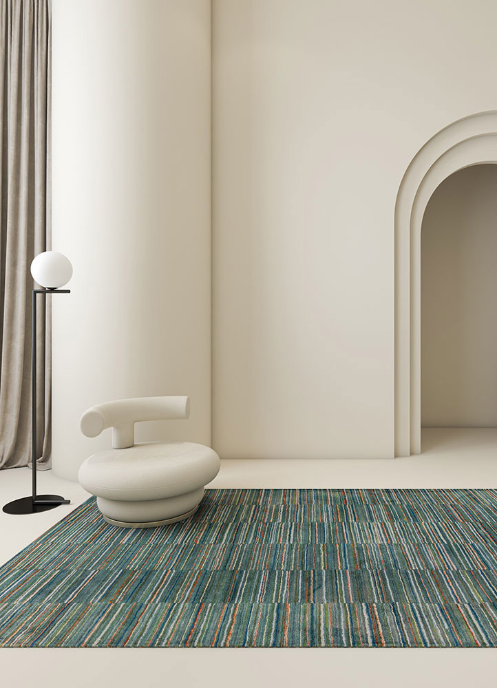 acar grey and black wool and viscose hand tufted Rug - R&D/info