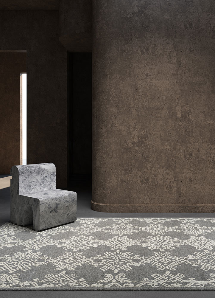 imara grey and black wool and viscose hand tufted Rug - R&D/info