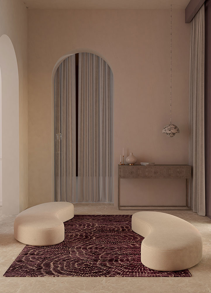 aurelia pink and purple wool and viscose hand tufted Rug - R&D/info