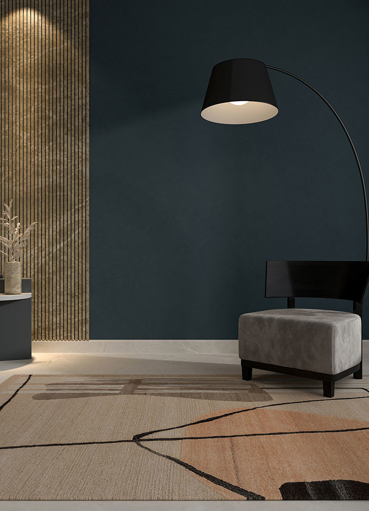 modo beige and brown wool and viscose hand tufted Rug - R&D/info modo beige and brown wool and viscose hand tufted Rug - R&D/info