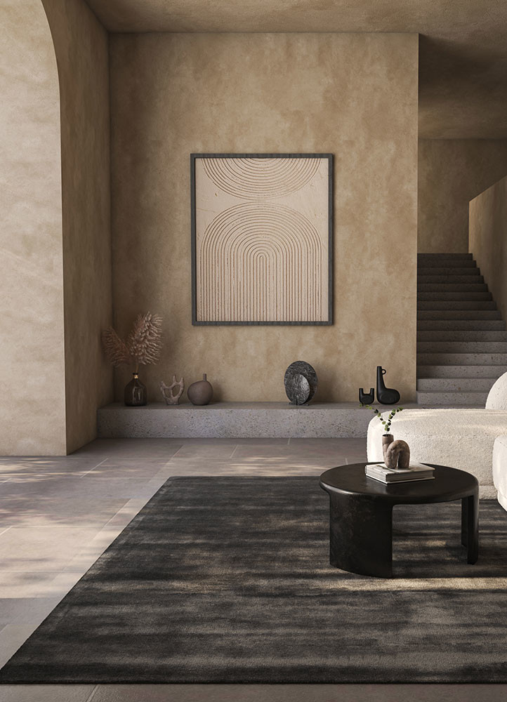 cera blue viscose hand tufted Rug - R&D/info