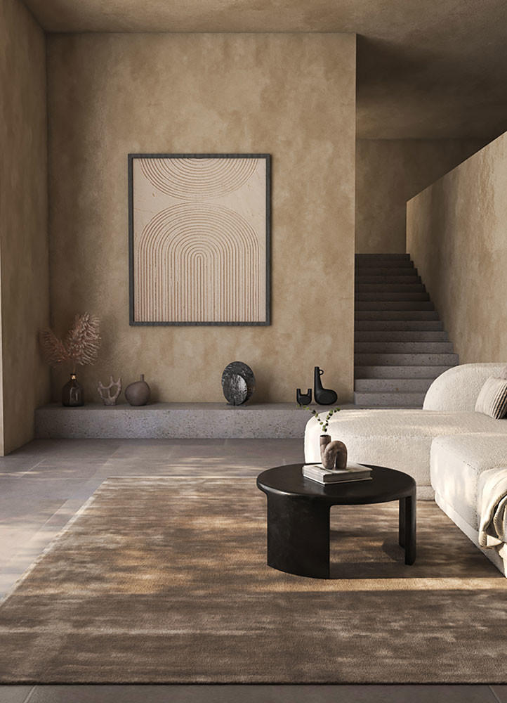 cera grey and black viscose hand tufted Rug - R&D/info