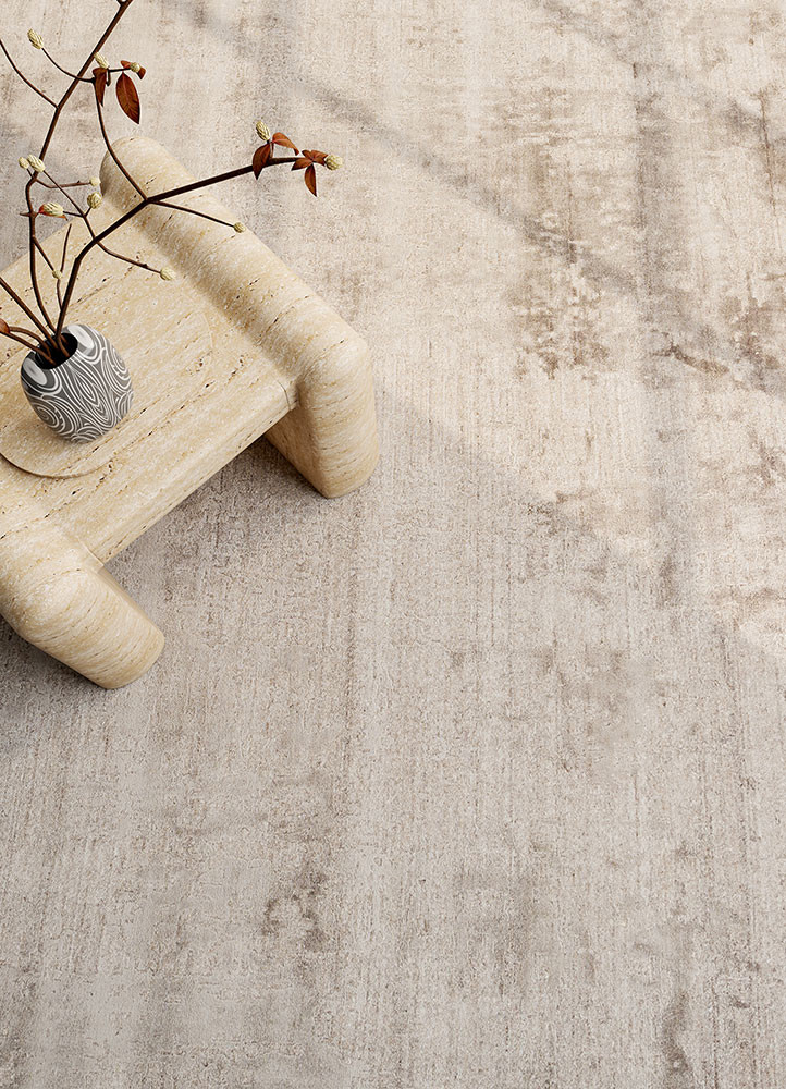 bespoke sile grey and black wool and viscose hand loom Rug - R&D/info