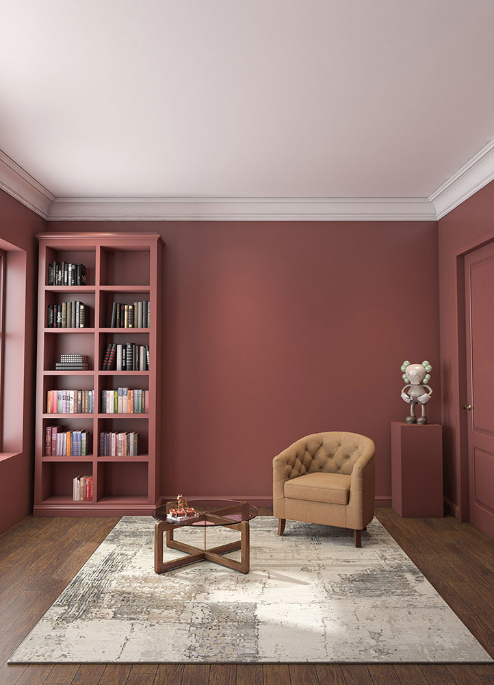 tattvam grey and black wool and bamboo silk hand knotted Rug - R&D/info