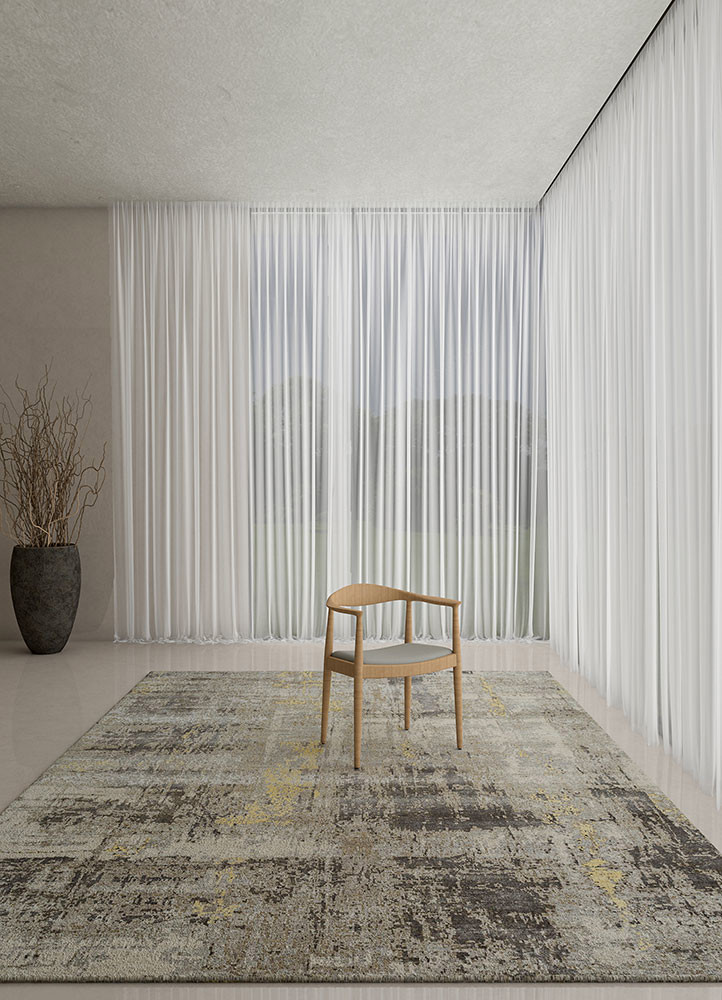 uvenuti ivory wool and bamboo silk hand knotted Rug - R&D/info