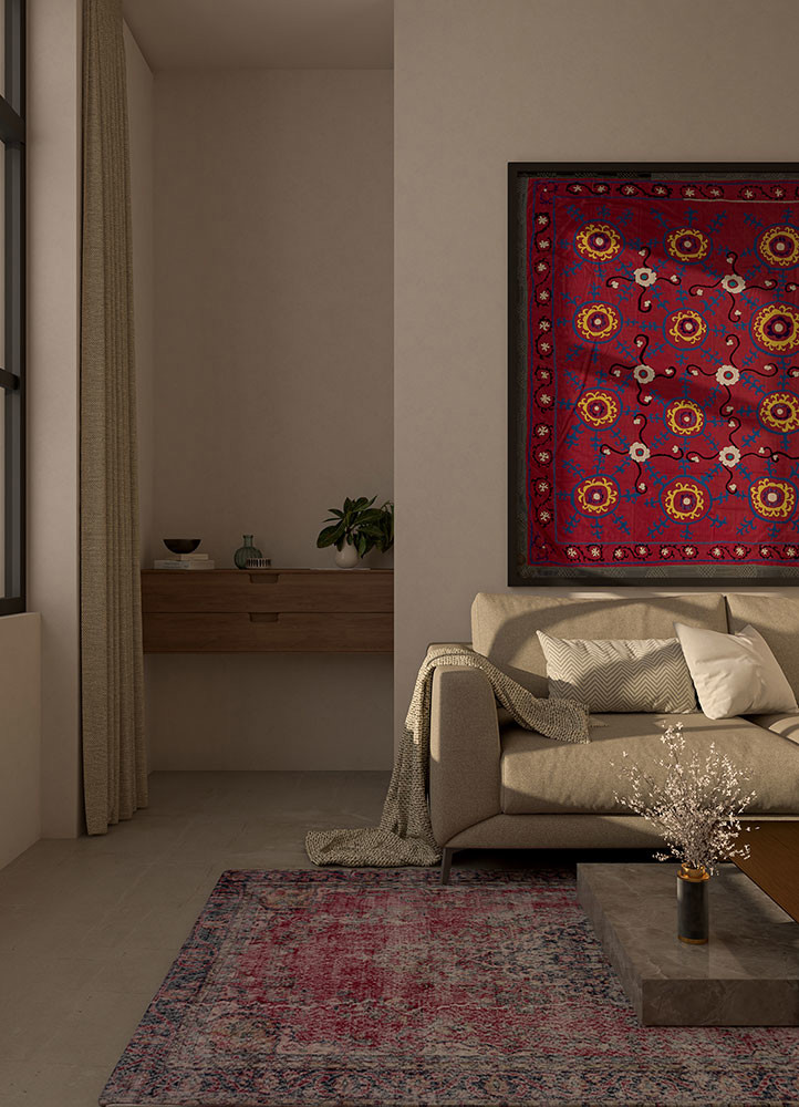 jean red and orange cotton hand loom Home Textile - R&D/info