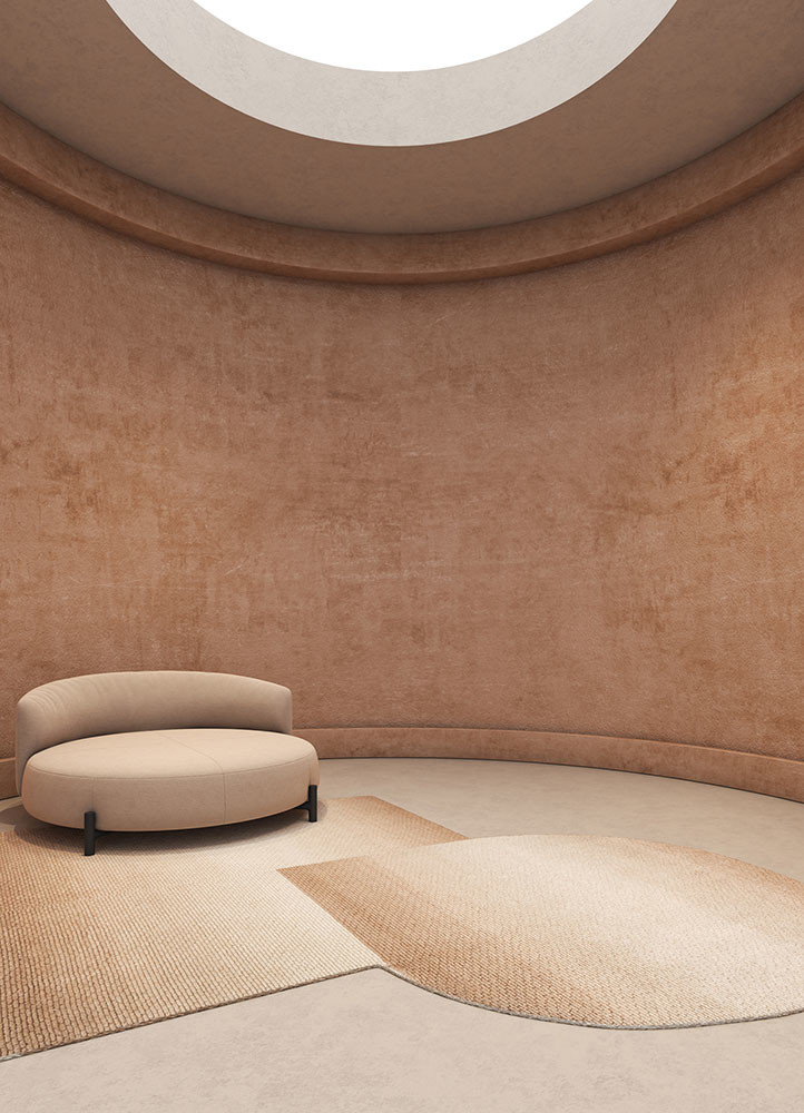 jean red and orange wool hand loomRug - Rander