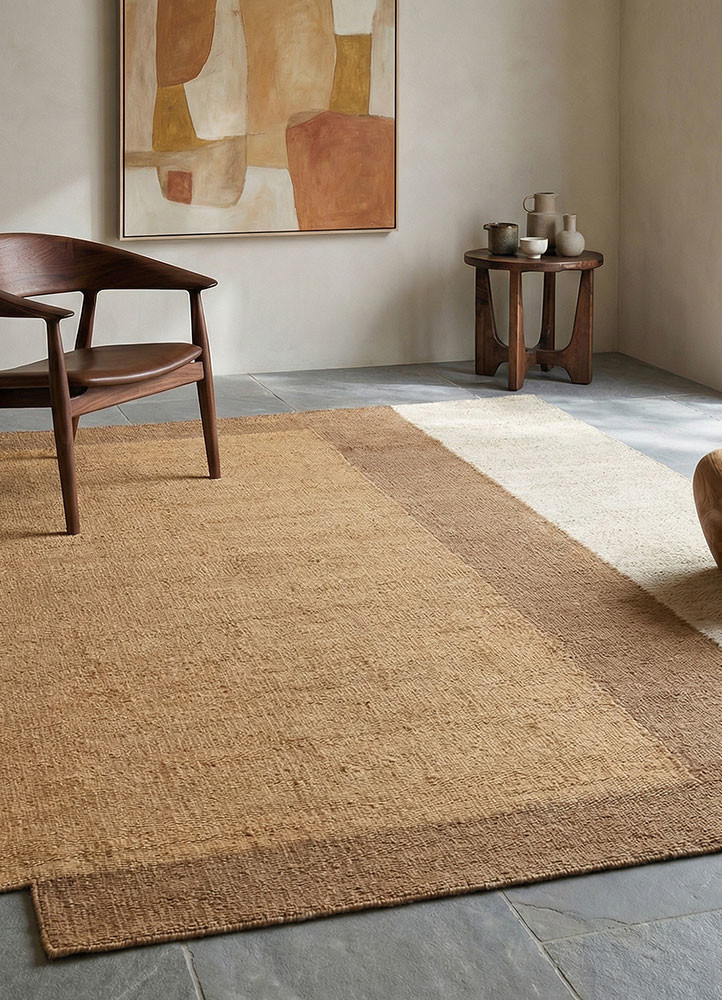 daaira beige and brown jute and hemp flat weavesRug - Rander