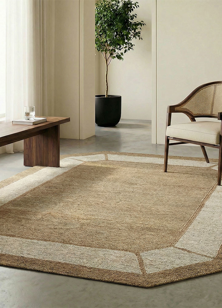 daaira beige and brown jute and hemp flat weavesRug - Rander