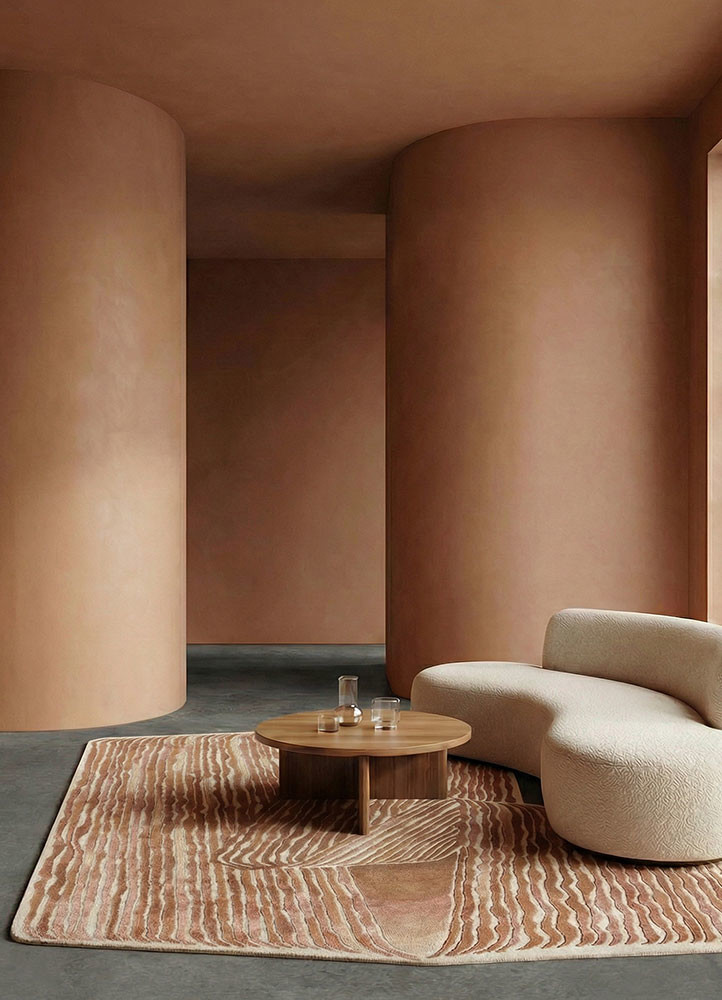 lucid ivory wool and viscose hand tuftedRug - Rander