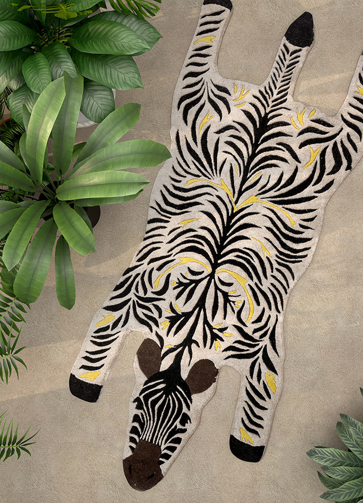 wild wanderlust ivory wool and viscose hand tuftedRug - Rander