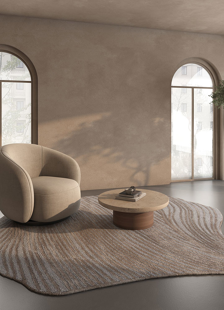 infini grey and black viscose hand tuftedRug - Rander