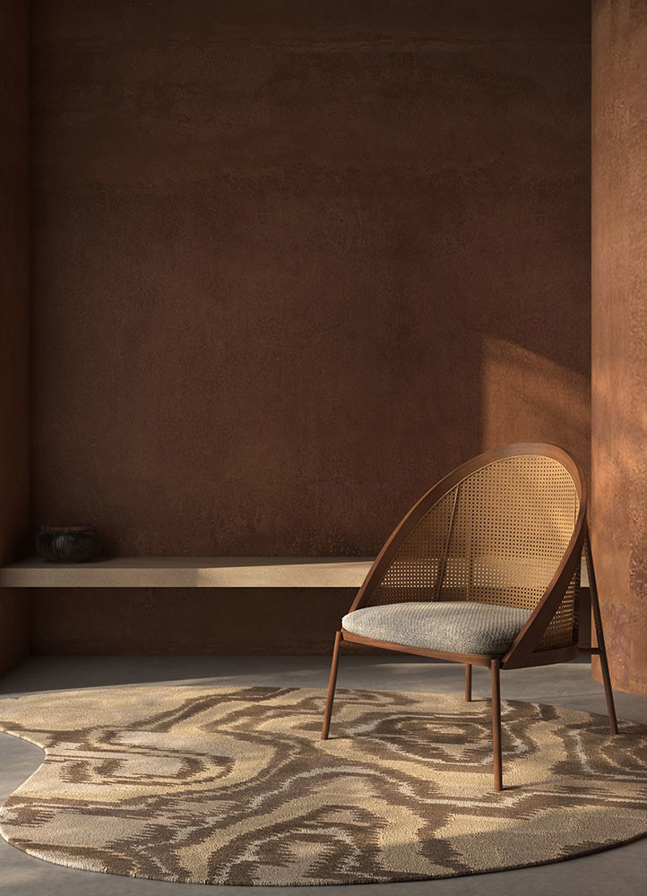 mythos beige and brown wool and viscose hand tuftedRug - Rander mythos beige and brown wool and viscose hand tuftedRug - Rander