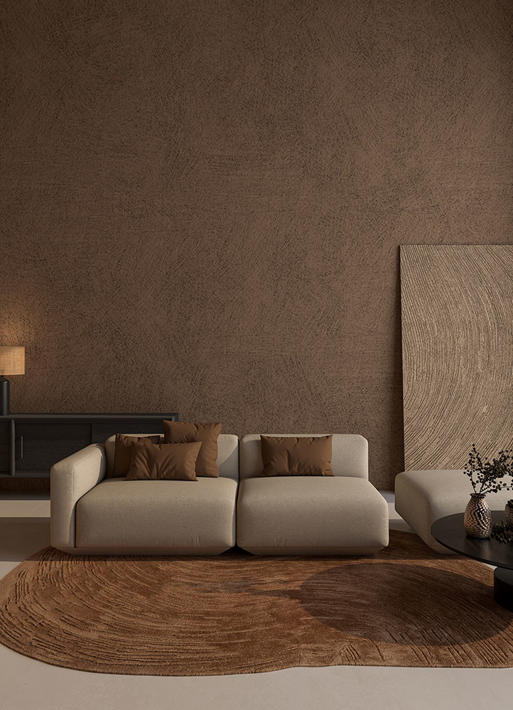 lucid red and orange wool and viscose hand tuftedRug - Rander