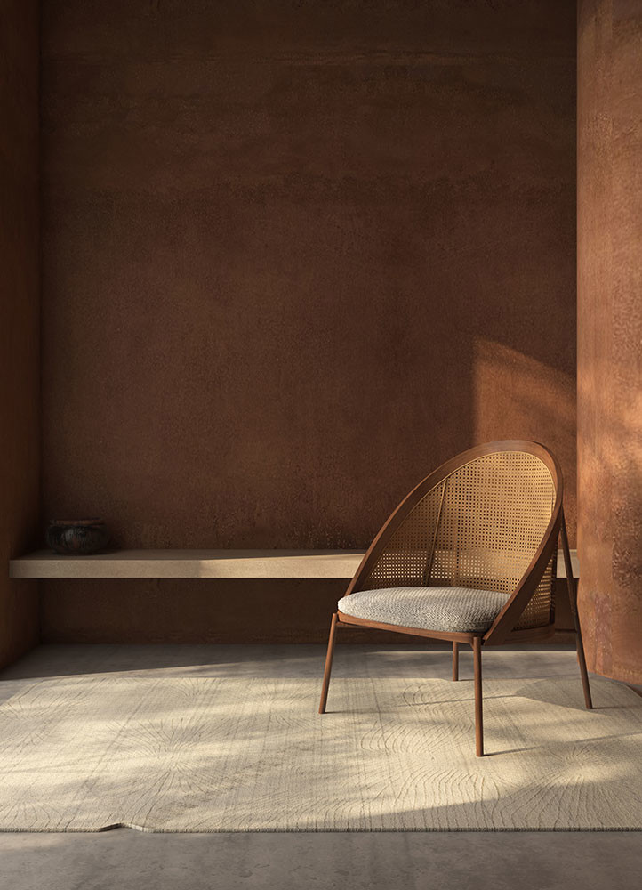 forme grey and black wool hand loomRug - Rander