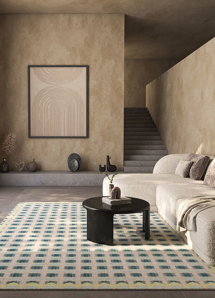 alhambra grey and black wool flat weavesRug - Rander