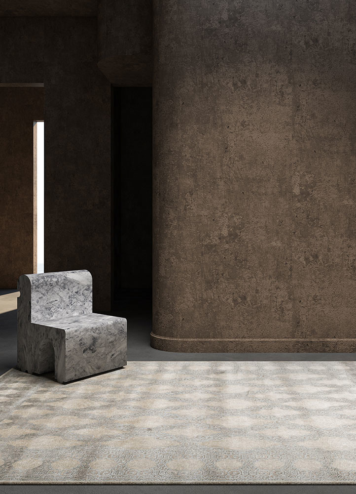 woven gems grey and black silk hand knottedRug - Rander woven gems grey and black silk hand knottedRug - Rander