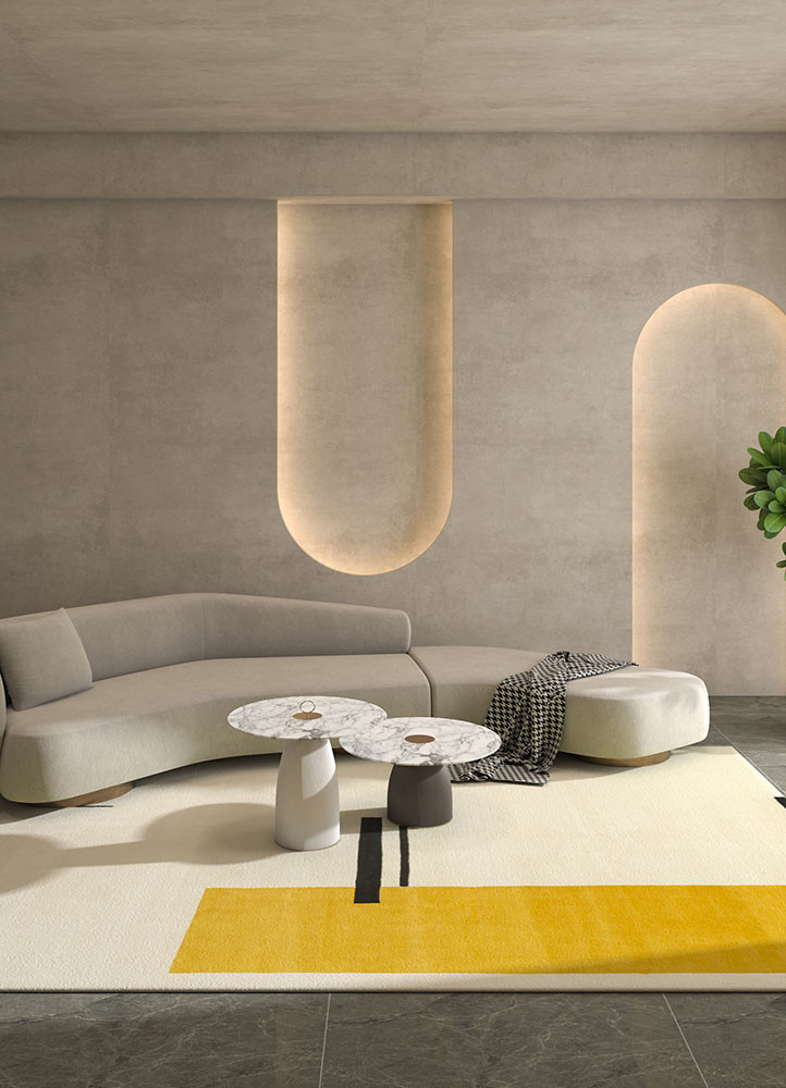 sthir gold wool hand knottedRug - Rander sthir gold wool hand knottedRug - Rander