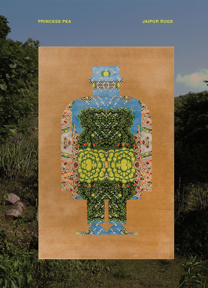 days beige and brown wool and silk hand knottedRug - Rander