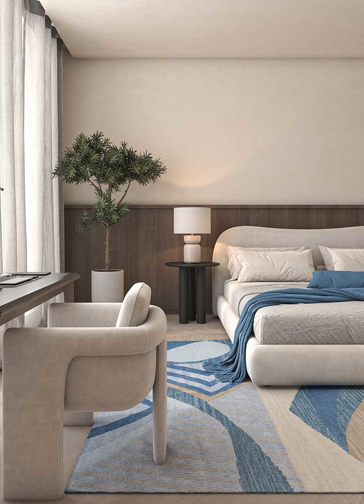 orenda blue wool flat weavesRug - Rander orenda blue wool flat weavesRug - Rander