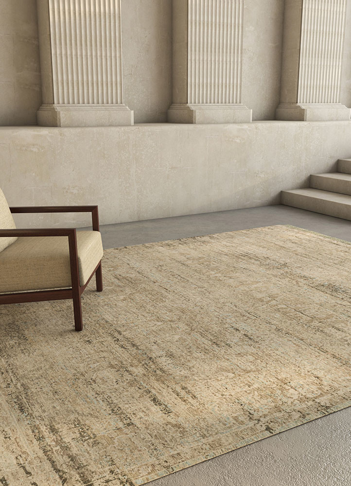 someplace in time green wool hand knottedRug - Rander someplace in time green wool hand knottedRug - Rander