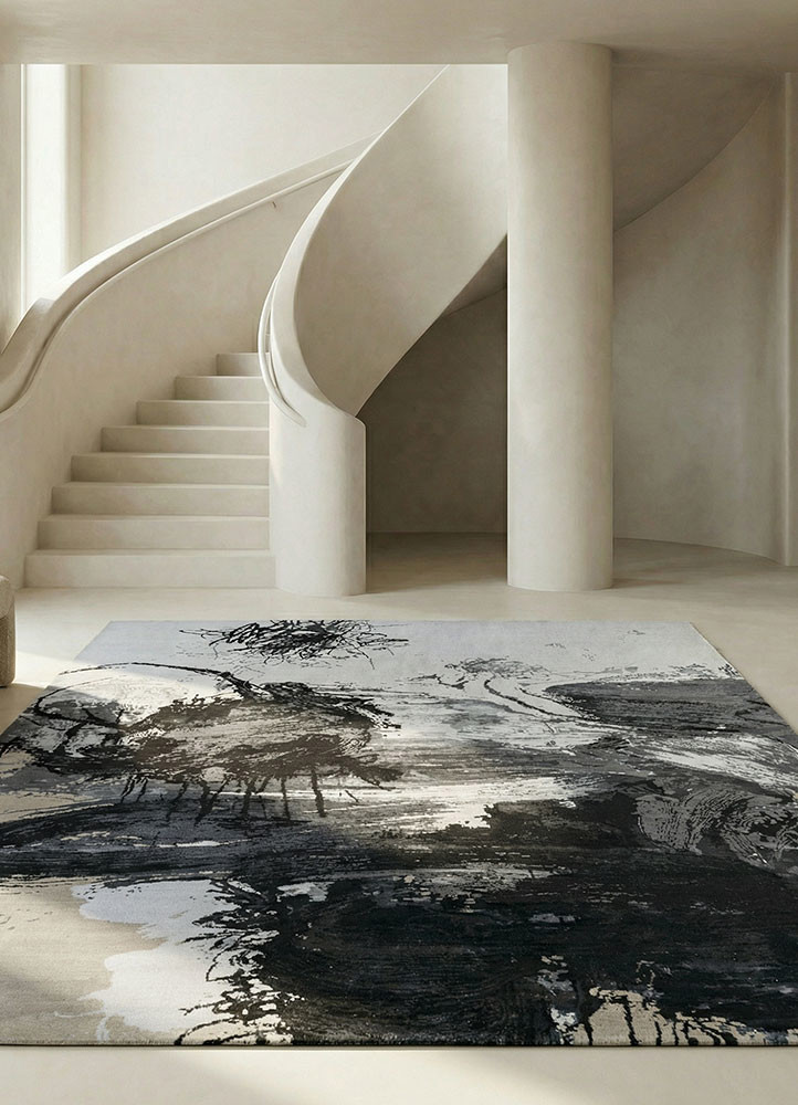 free verse by kavi ivory wool and bamboo silk hand knottedRug - Rander free verse by kavi ivory wool and bamboo silk hand knottedRug - Rander